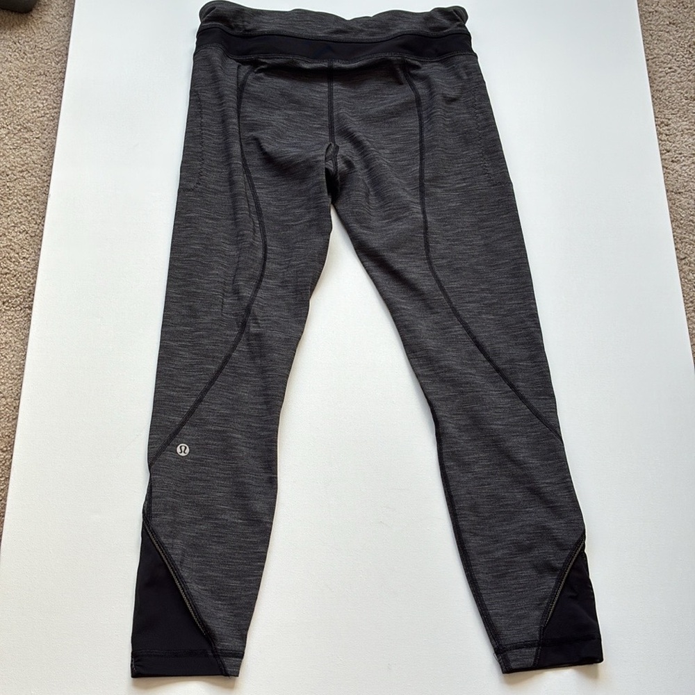 Gray and Black Lululemon Leggings size 6